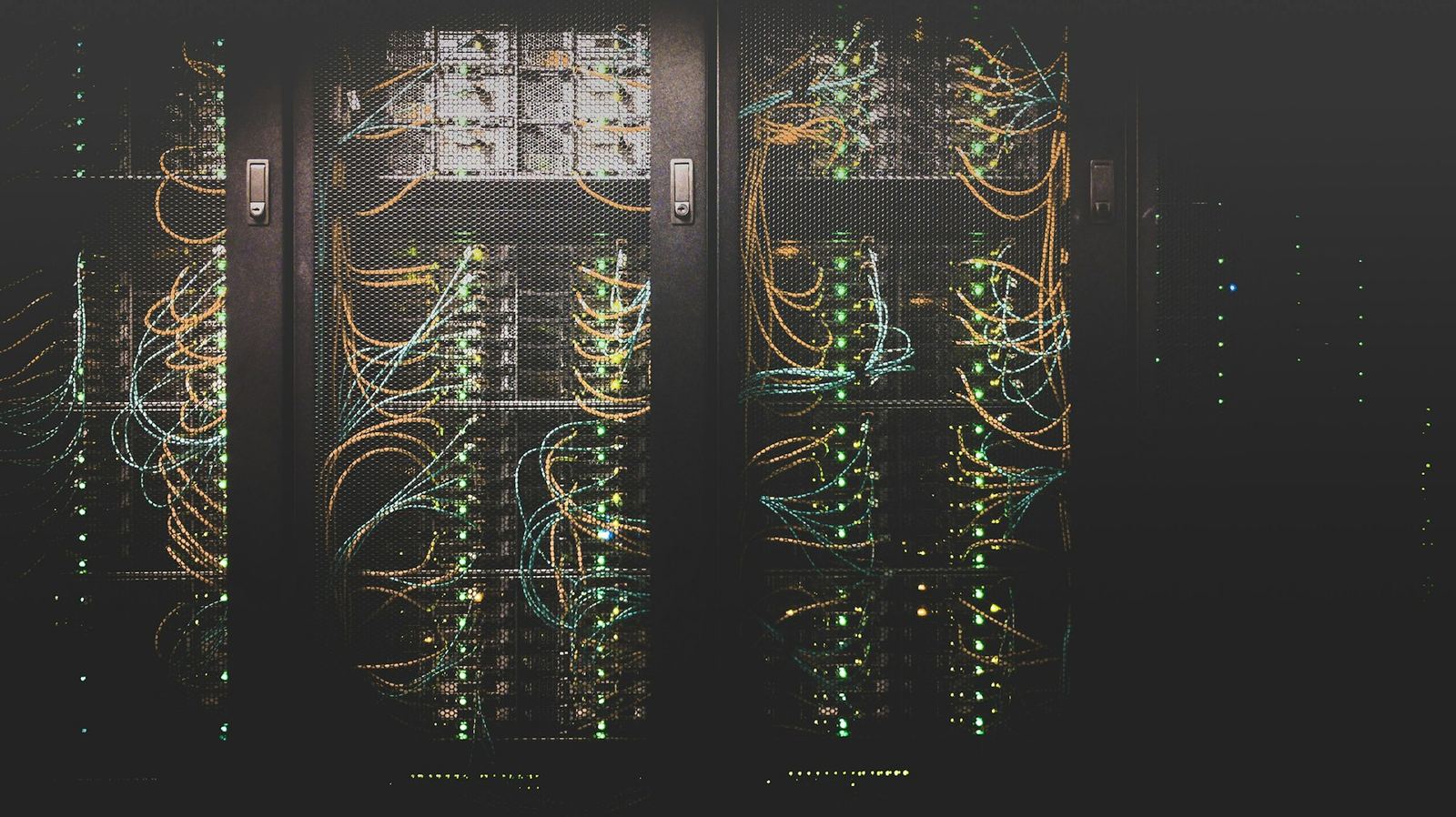 Server racks in a datacenter
